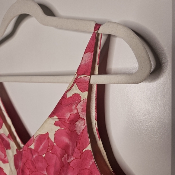 Ann Taylor Women's Petite Silk Floral Cocktail Dress - Picture 6 of 7